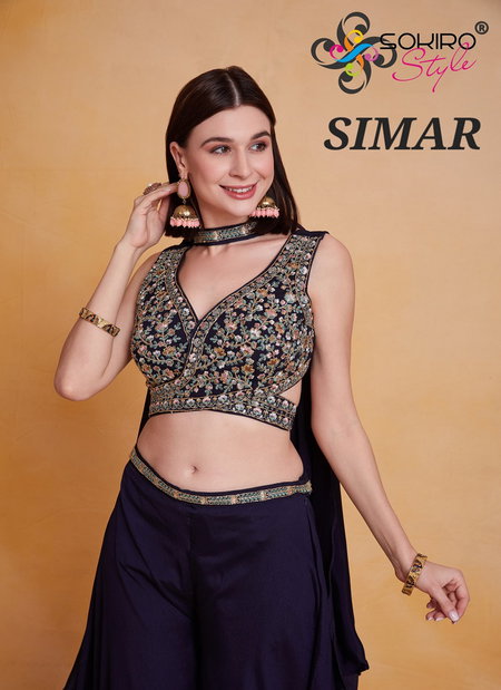 Simar 906 909 Series Sokiro Style Chinon Party Wear Readymade Suits Wholesale Market In Surat